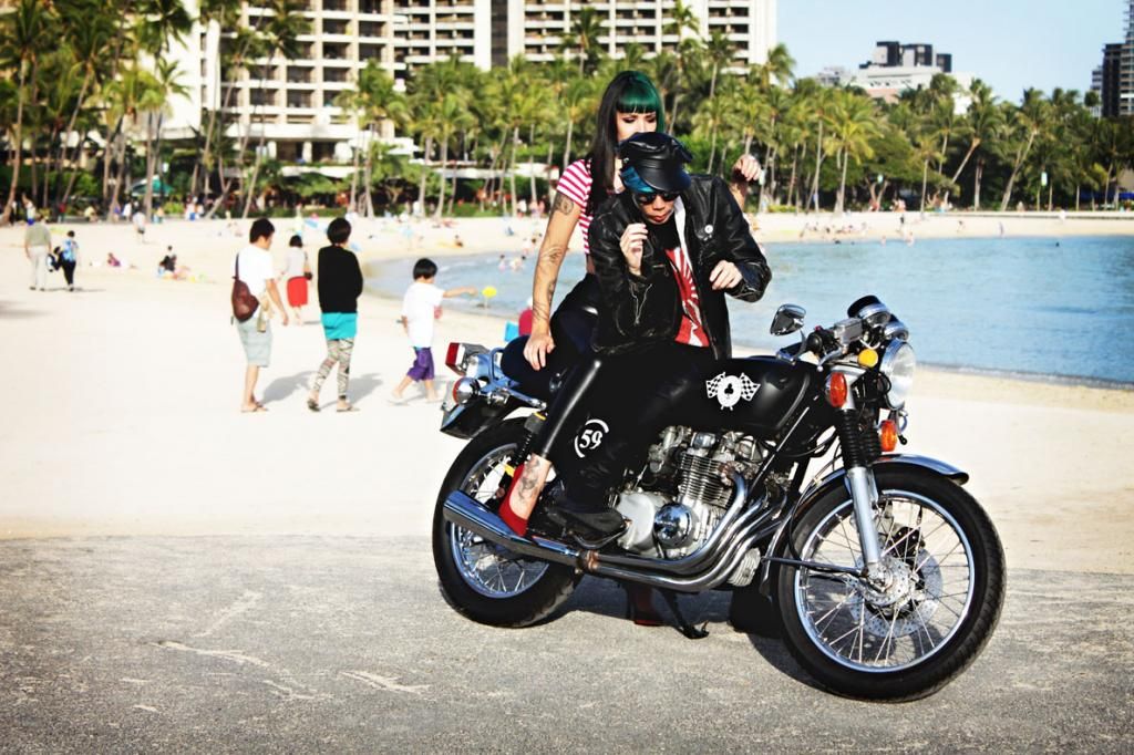 Modern Vespa Honolulu magazine photo shoot yesterday